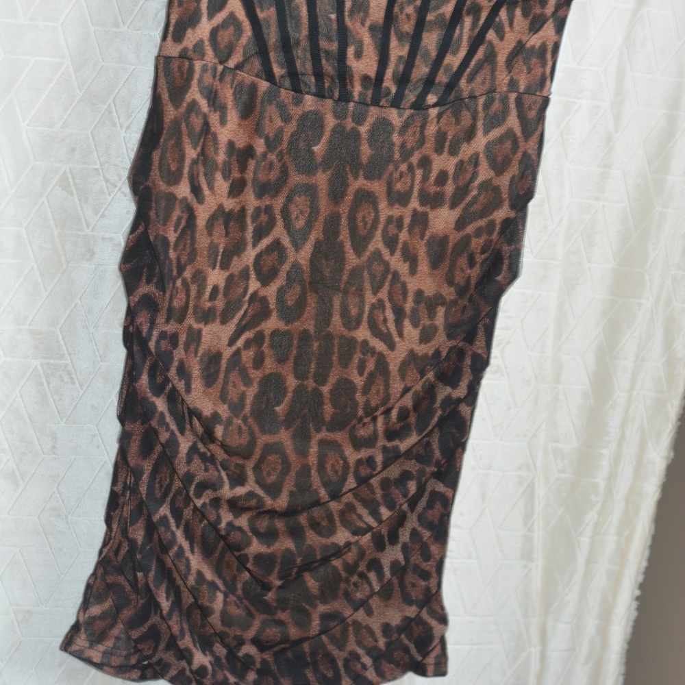Strapless Leopard NWT dress size 1X